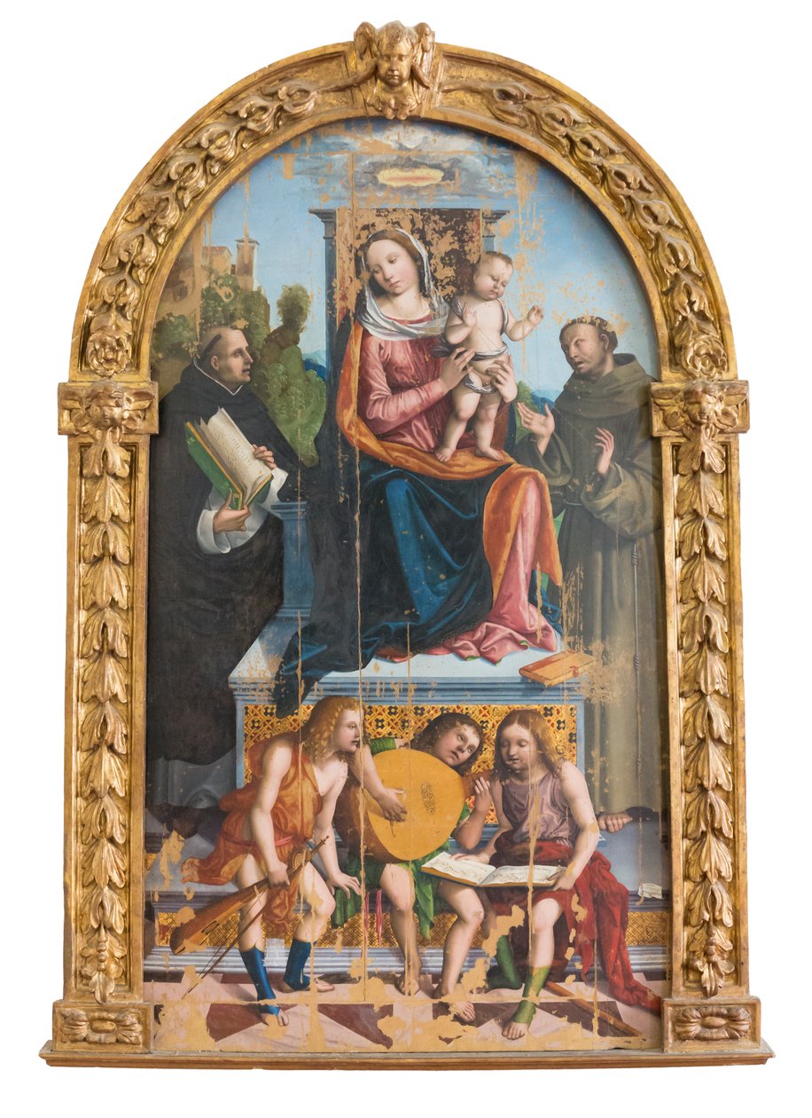 Madonna avec enfant, saints et anges - Benedetto Coda