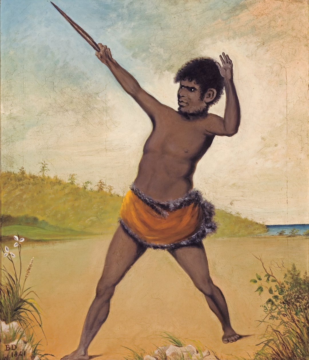 Jack, un Aborigène Tasmanien, tenant une massue - Benjamin Duterrau