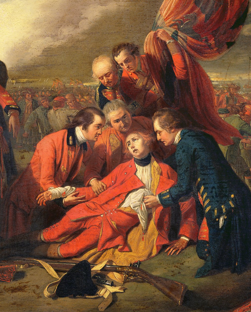 La Mort du Général Wolfe (détail) - Benjamin West