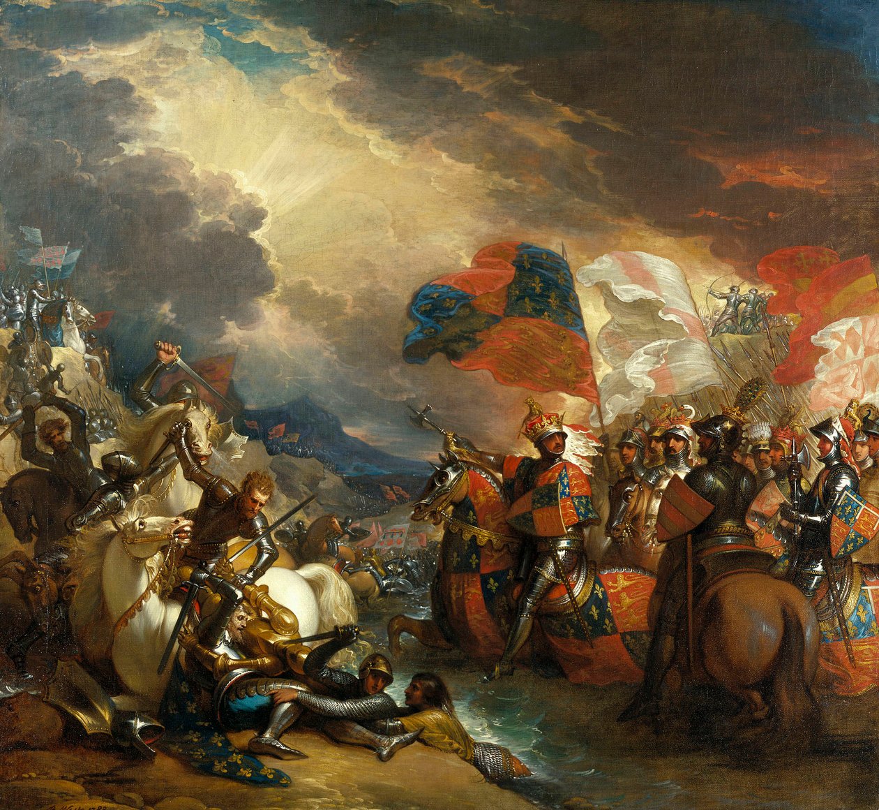 Édouard III traverse la Somme - Benjamin West