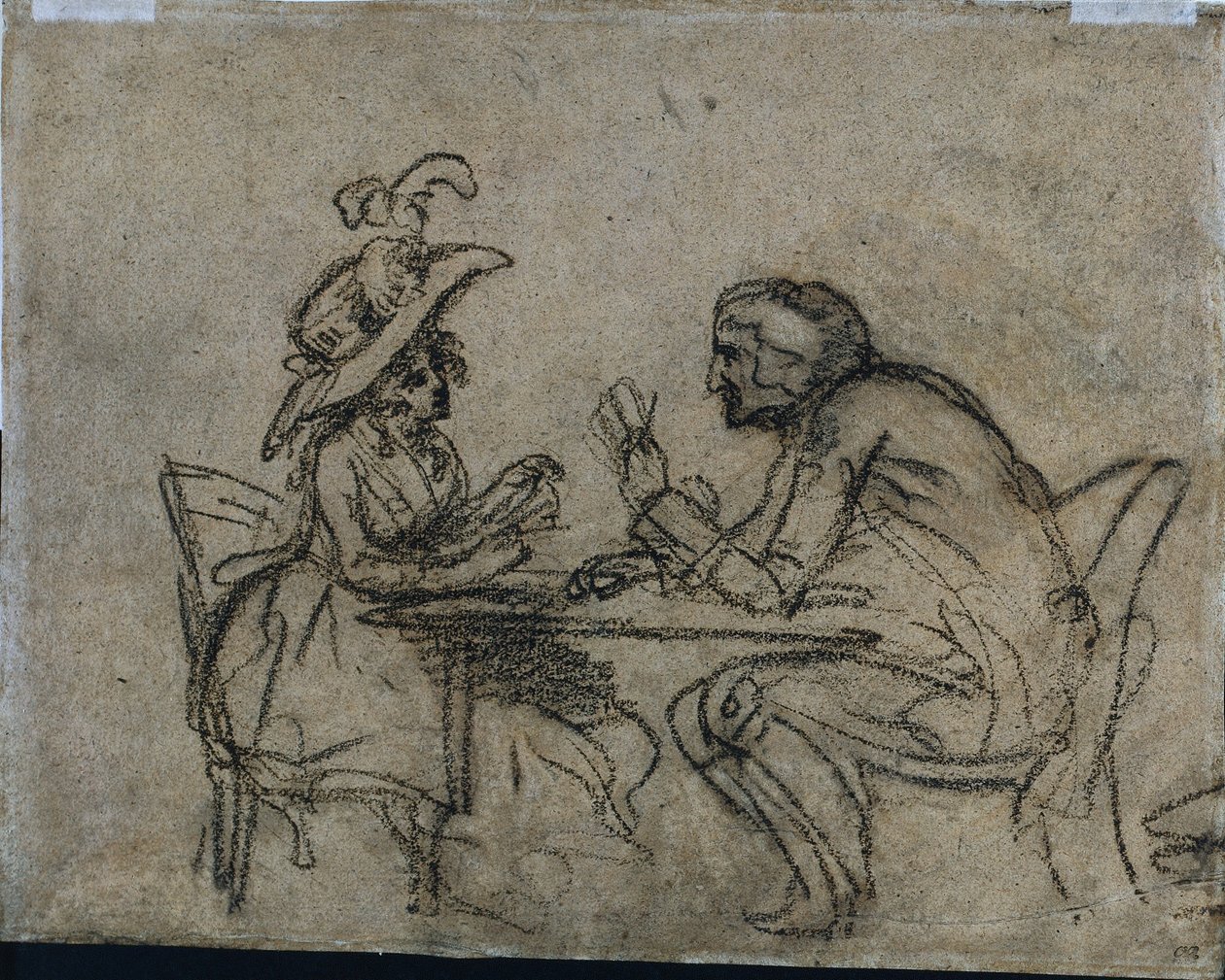 Femme et homme jouant aux cartes, 1792 - Benjamin West