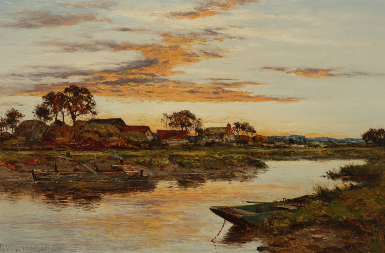 Soirée sur la Severn - Benjamin Williams Leader