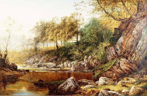 Sur la rivière Conway - Benjamin Williams Leader