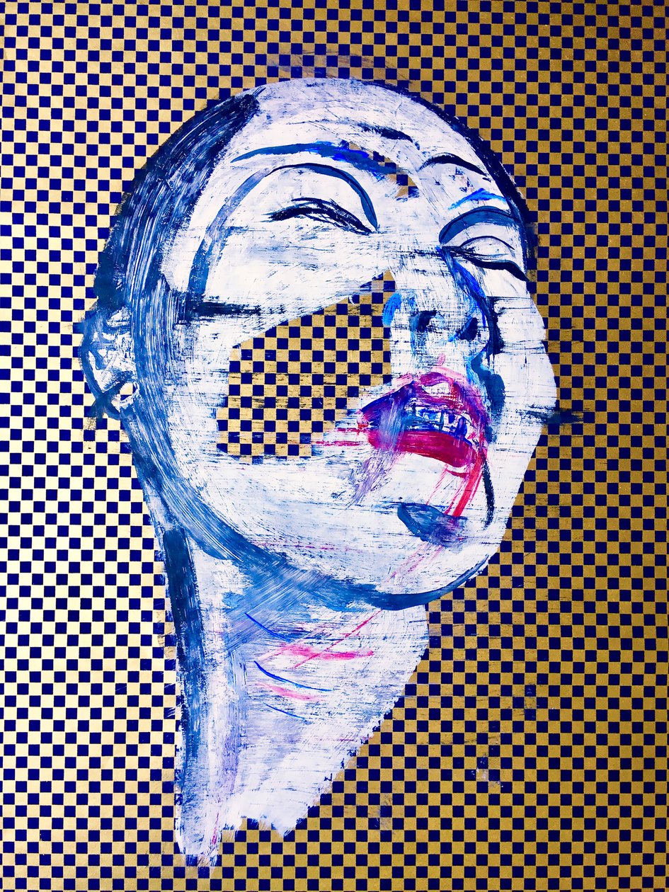 surportrait, 2022 (acrylique sur papier) - Benoit Erwann Boucherot