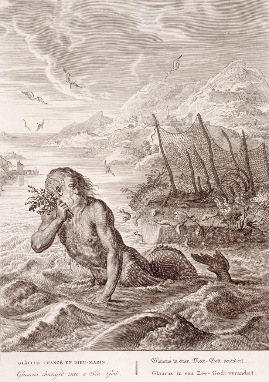 Glaucus transformé en dieu de la mer, 1731 - Bernard Picart