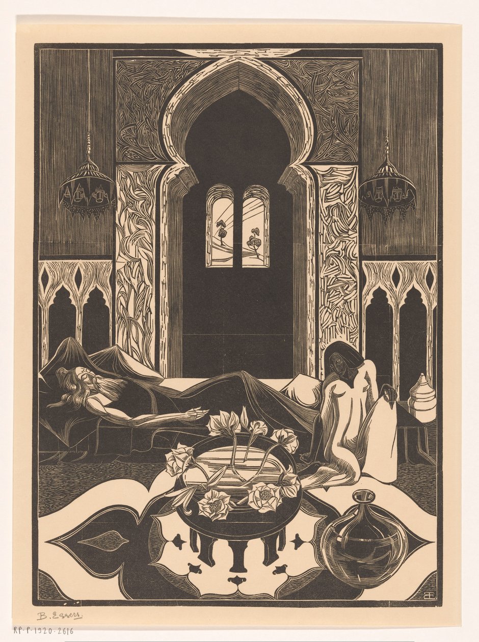 Femme éveillée - Bernard Essers (signed by artist)