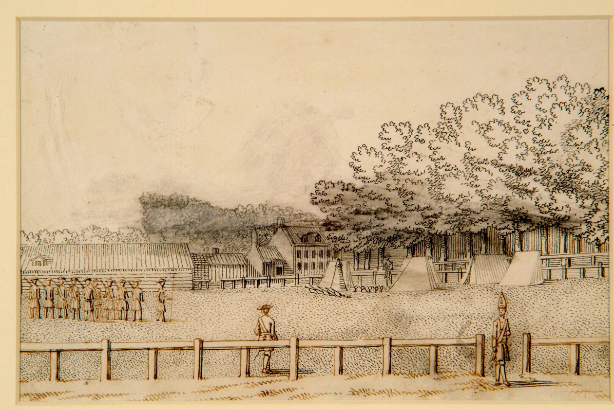 Campement de soldats, Hampton Court Green - Bernard III Lens