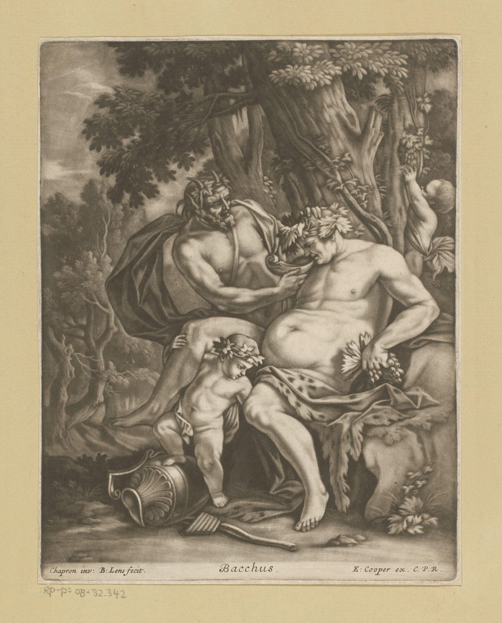 Bacchus entouré de satyres - Bernard Lens (II)