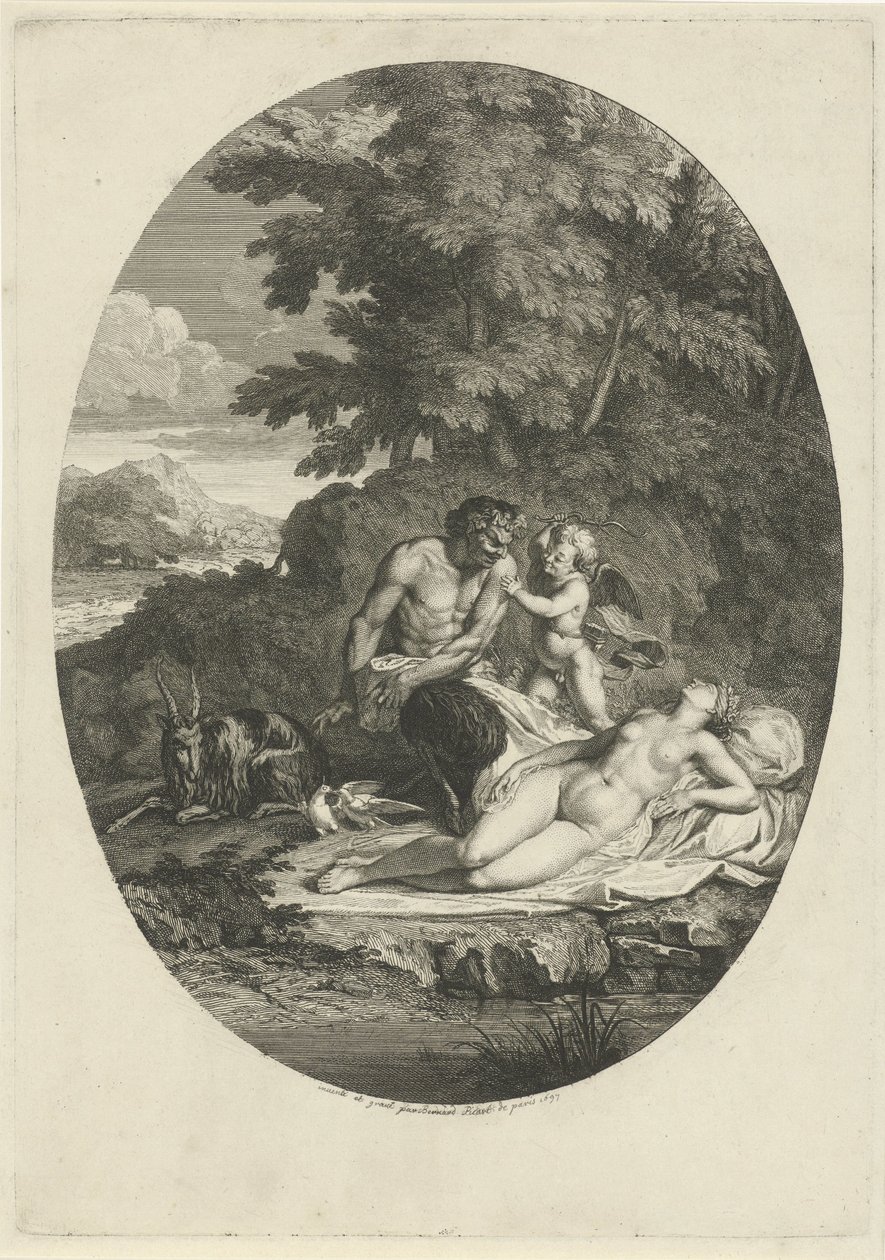 Satyre espionnant Vénus endormie - Bernard Picart