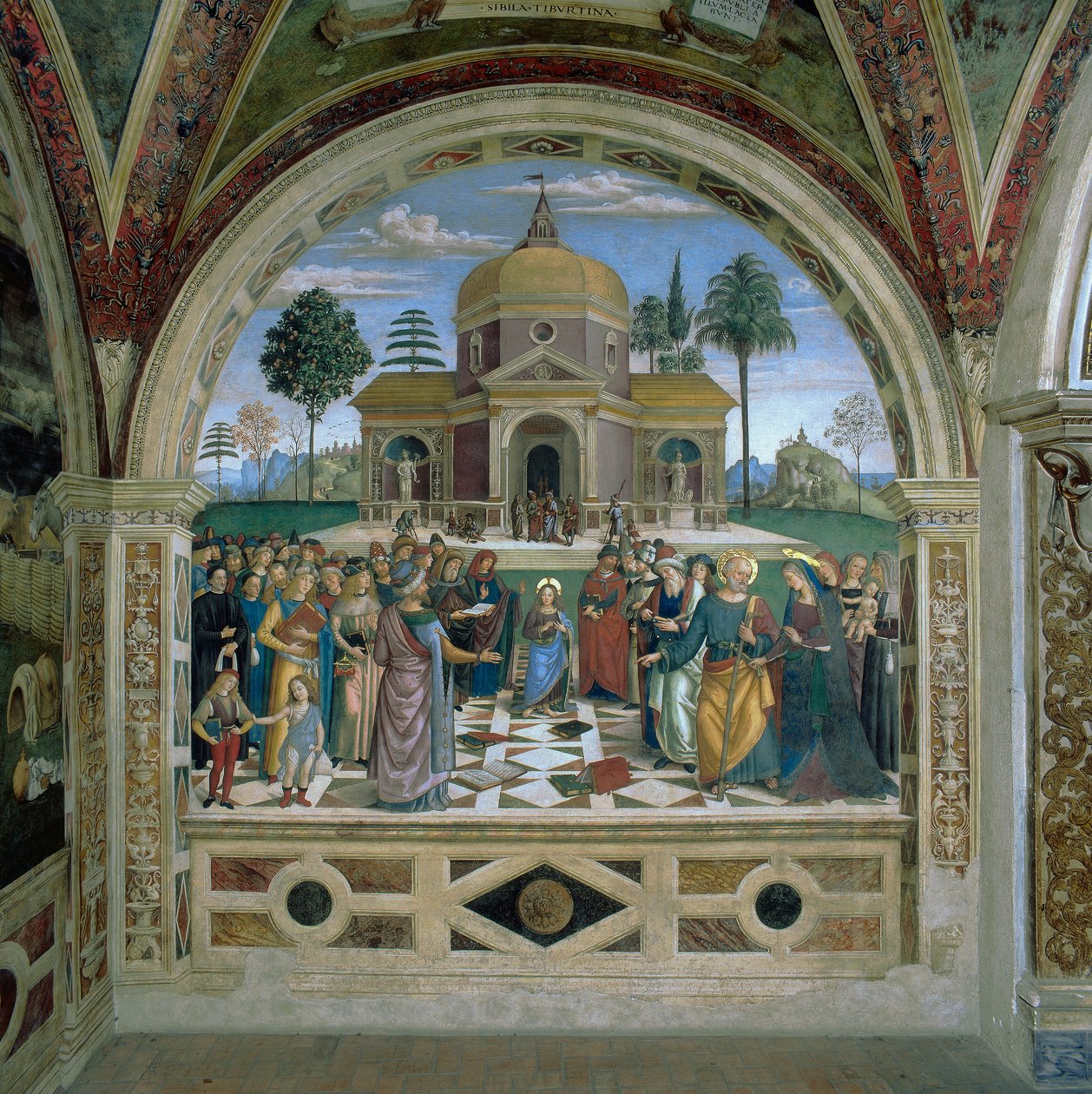 Discussion dans le Temple (fresque) - Bernardino di Betto Pinturicchio