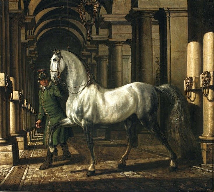Palefrenier menant un cheval - Bernardo Bellotto