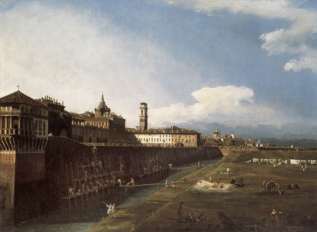 Vue de Turin près du Palais Royal - Bernardo Bellotto