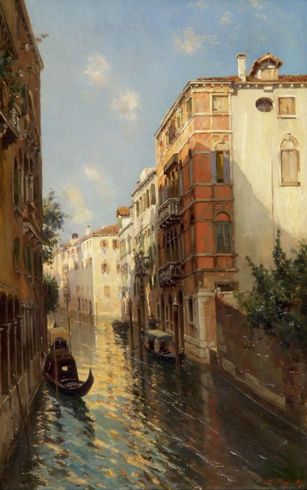 Canal à Venise - Bernardo Hay