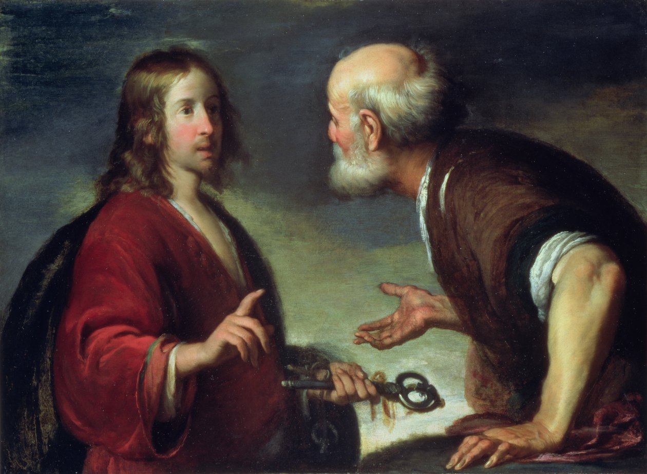 La remise des clés à Saint Pierre - Bernardo Strozzi