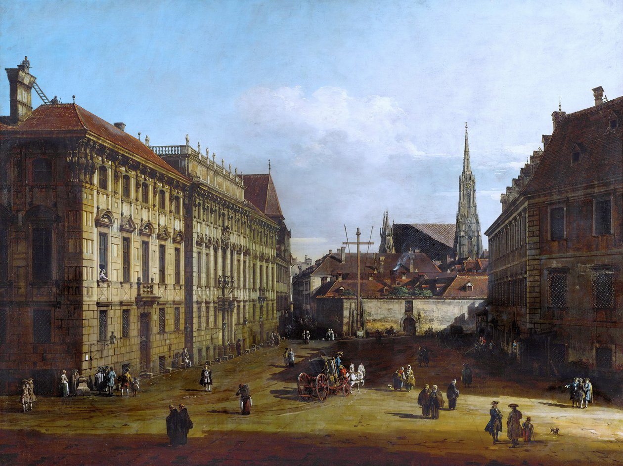 Vienne, la place Lobkowitz, entre 1758 et 1761 - Bernardo Bellotto