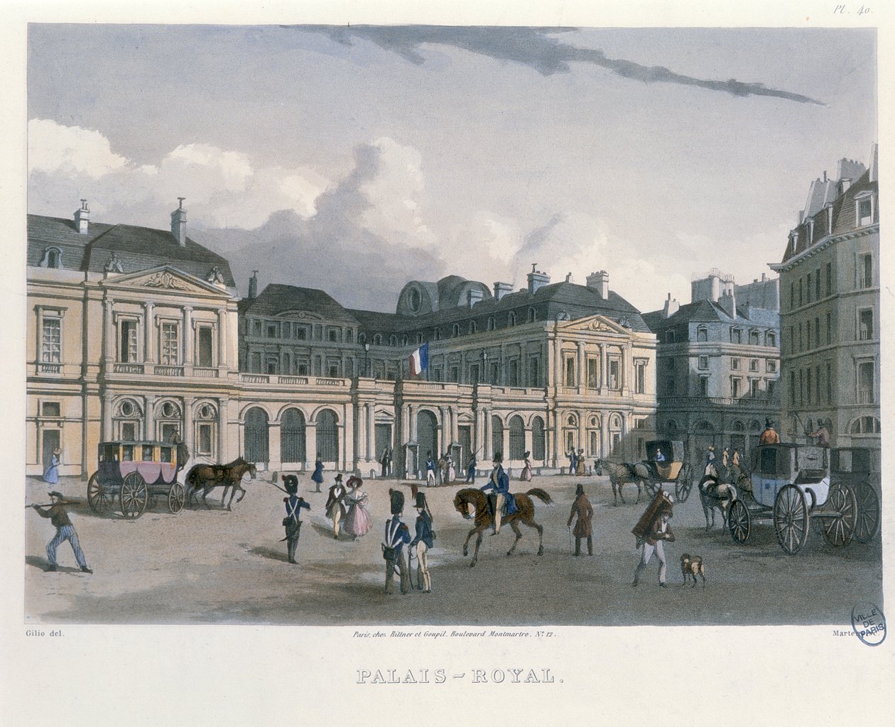 Le Palais-Royal, Paris, 1832 - Bernhard Schmidt