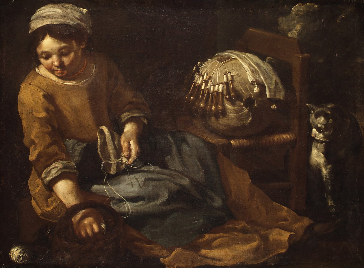 La dentellière, vers 1665 - Bernhard Keil
