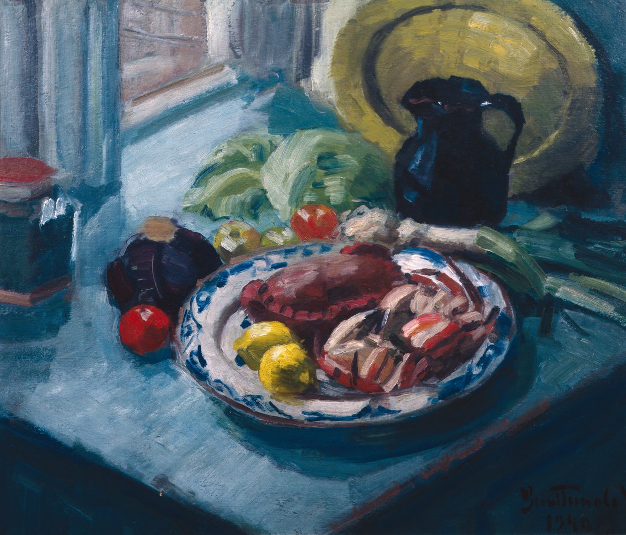 Nature morte avec des crabes et un citron - Bernt Wilhelm Tunold