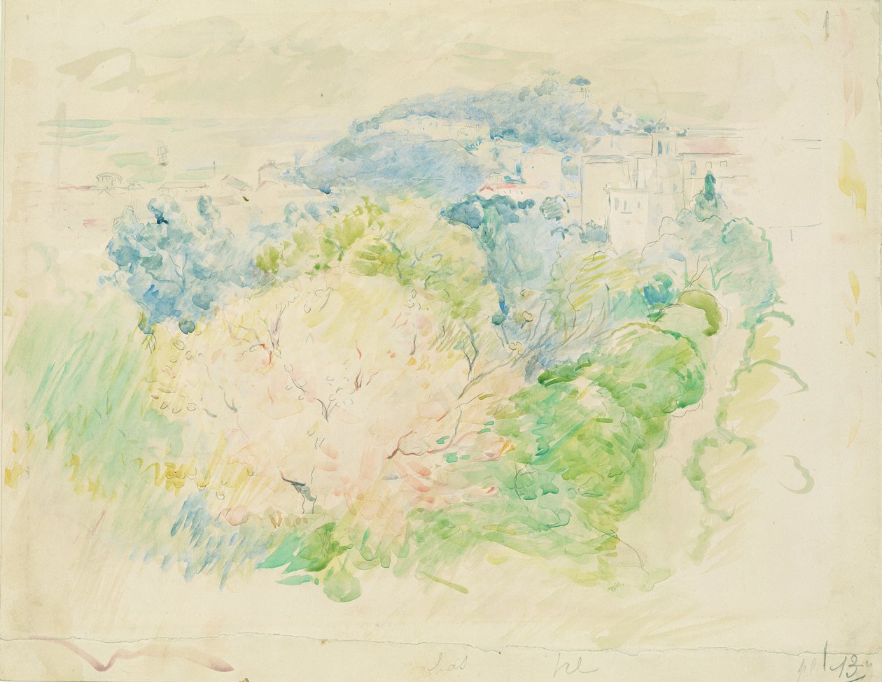 Montagne avec un château, 1888 - Berthe Morisot