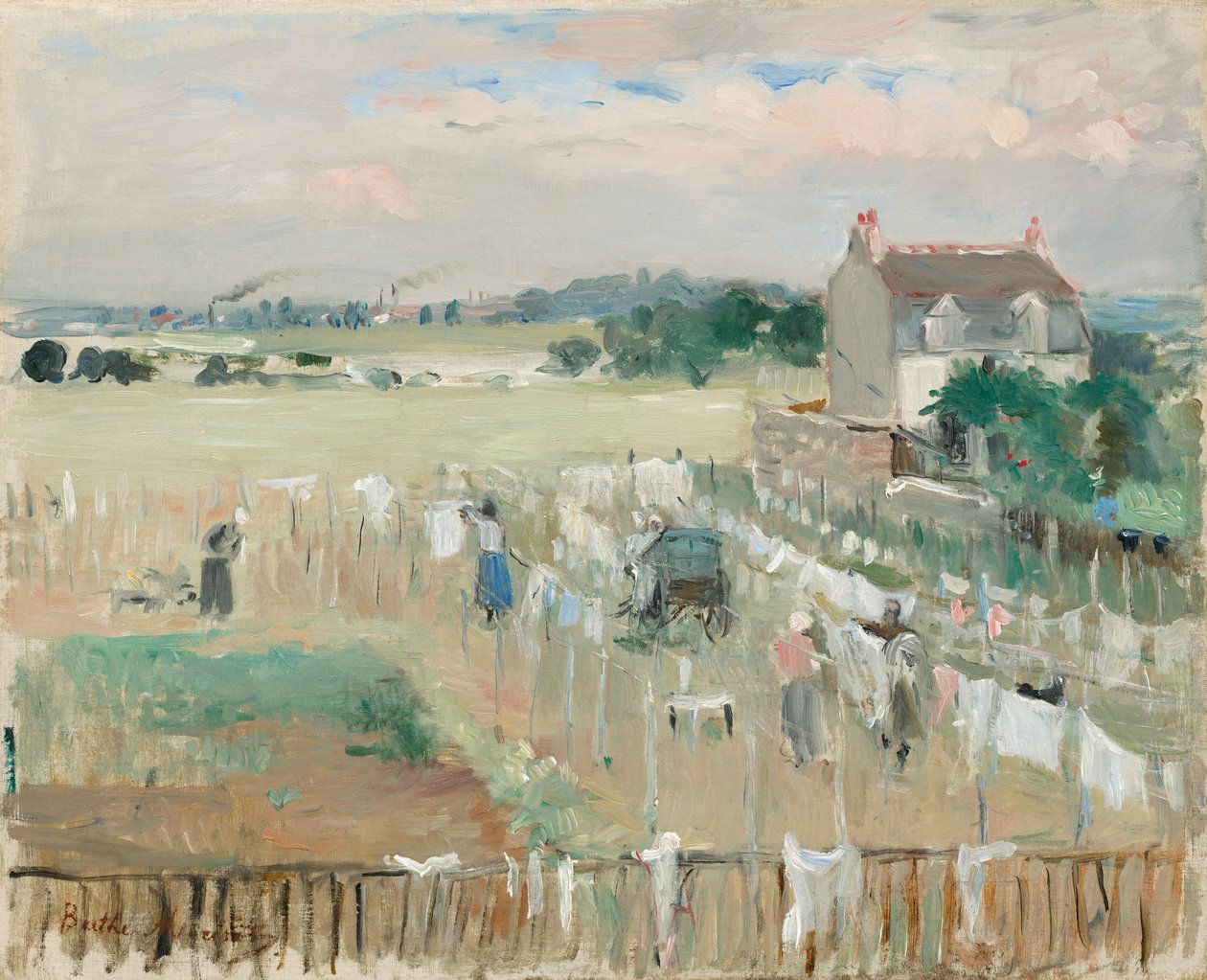 Percher de Blanchisseuses - Berthe Morisot