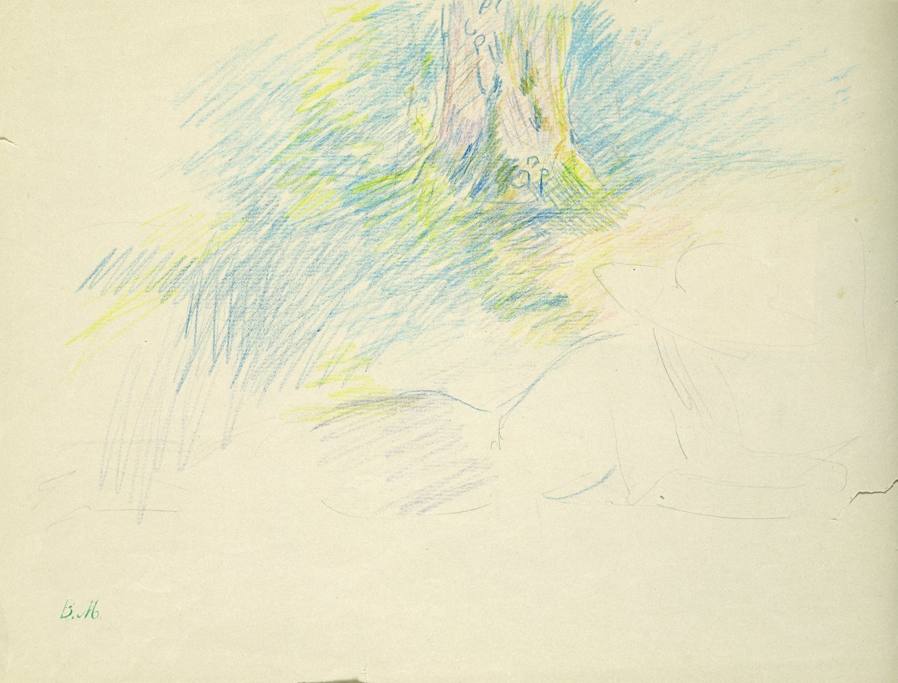 Jeune fille allongée sous un arbre, 1891 - Berthe Morisot
