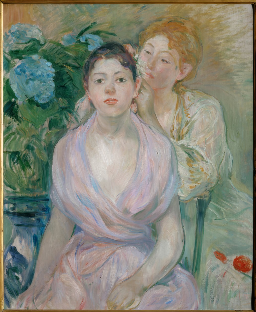 L’hortensia ou Les deux sœurs - Berthe Morisot