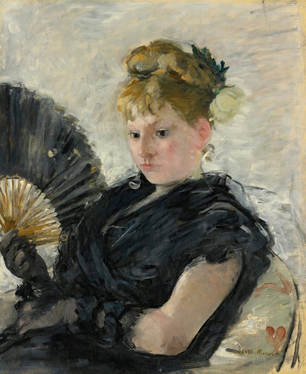 Femme avec un éventail, 1876 - Berthe Morisot