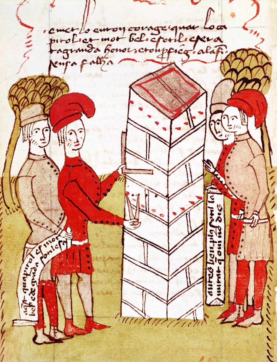 Ms 327 (2) fol.214v Maçons, du 
