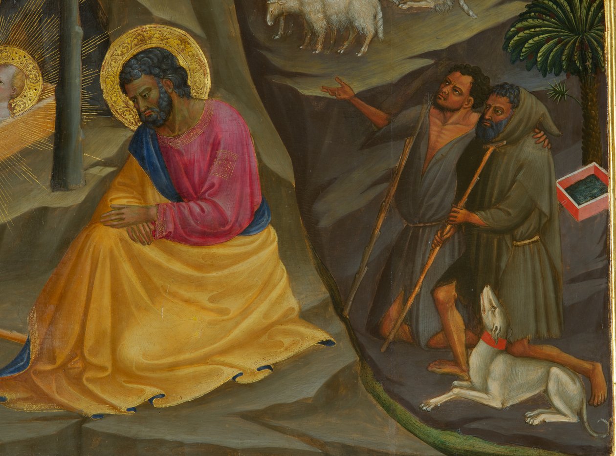 Détail de la Nativité (tempera sur bois) - Bicci di Lorenzo