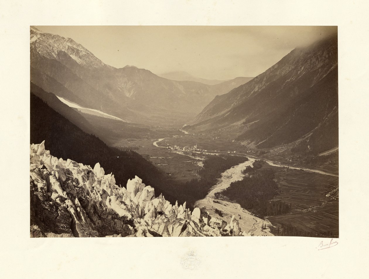 Vallée de Chamonix, vue du Chapeau - Bisson Frères