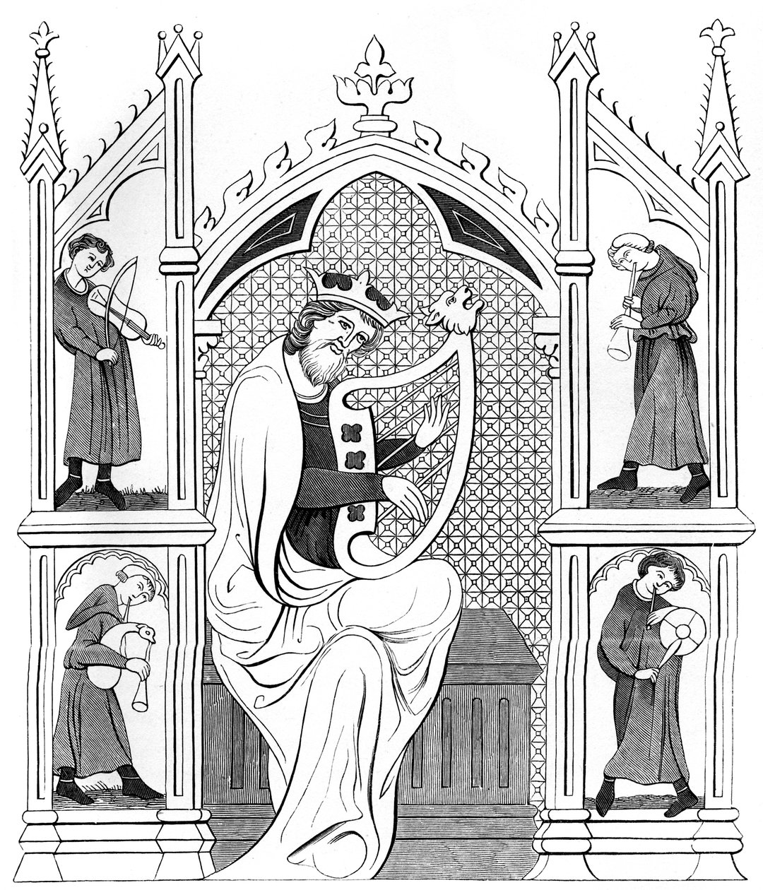 Concert de musique, 13e siècle 1849 - Bisson and Cottard