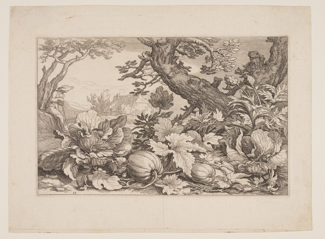 Planche 13, tirée de Paysages avec fermes - Boetius Adams Bolswert