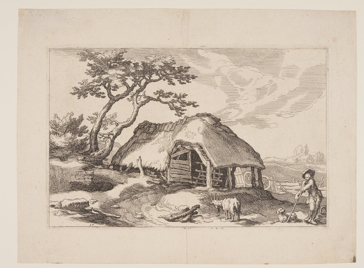 Planche 17, tirée de Paysages avec fermes - Boetius Adams Bolswert