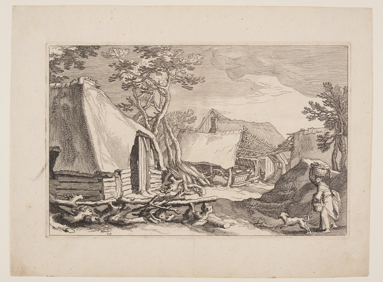 Planche 18, tirée de Paysages avec fermes - Boetius Adams Bolswert