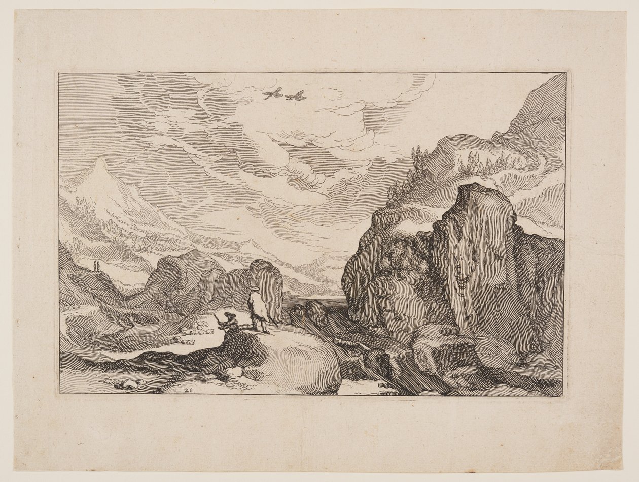 Planche 20, tirée de Paysages avec fermes - Boetius Adams Bolswert