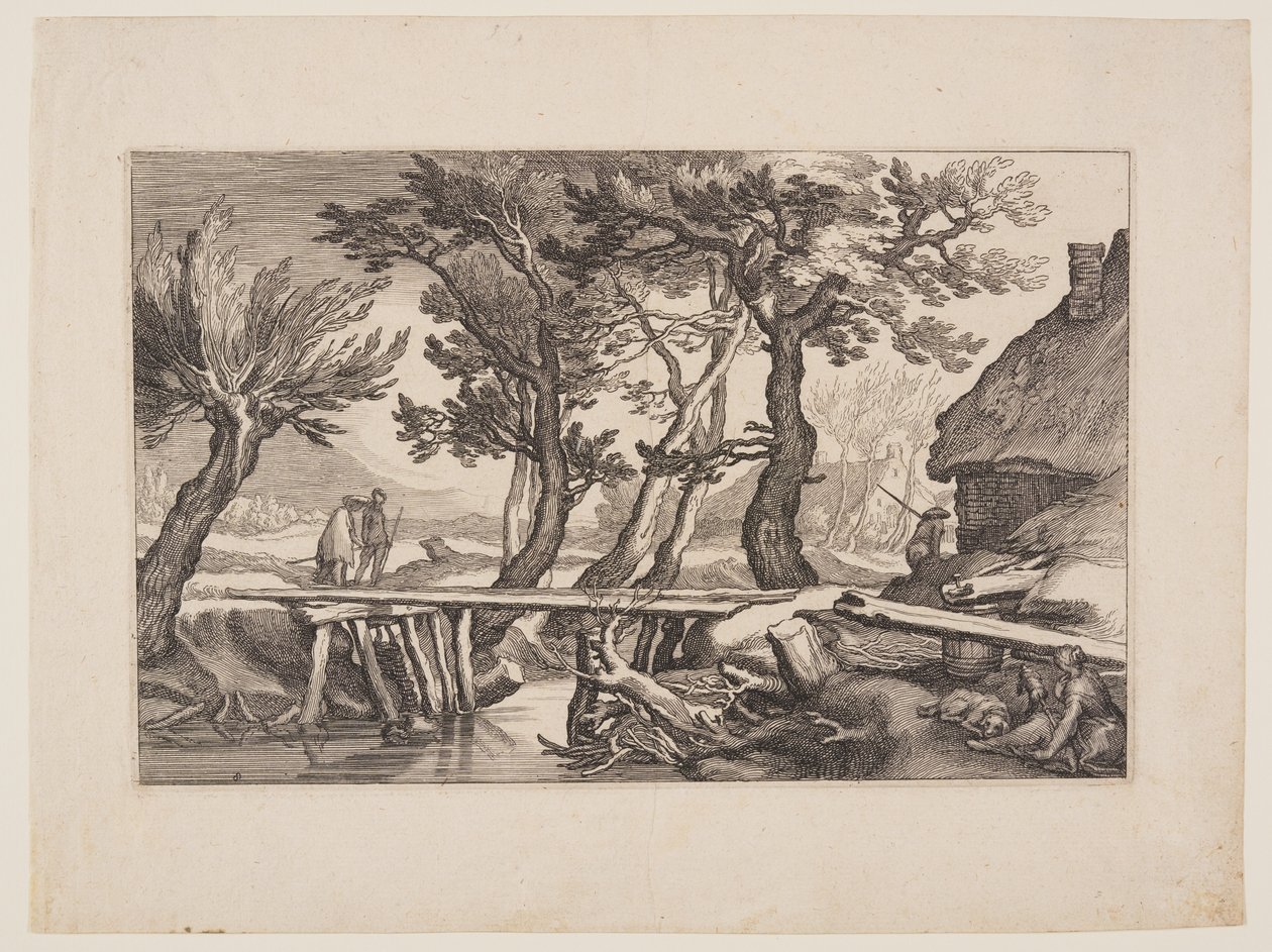 Planche 8, tirée de Paysages avec fermes - Boetius Adams Bolswert