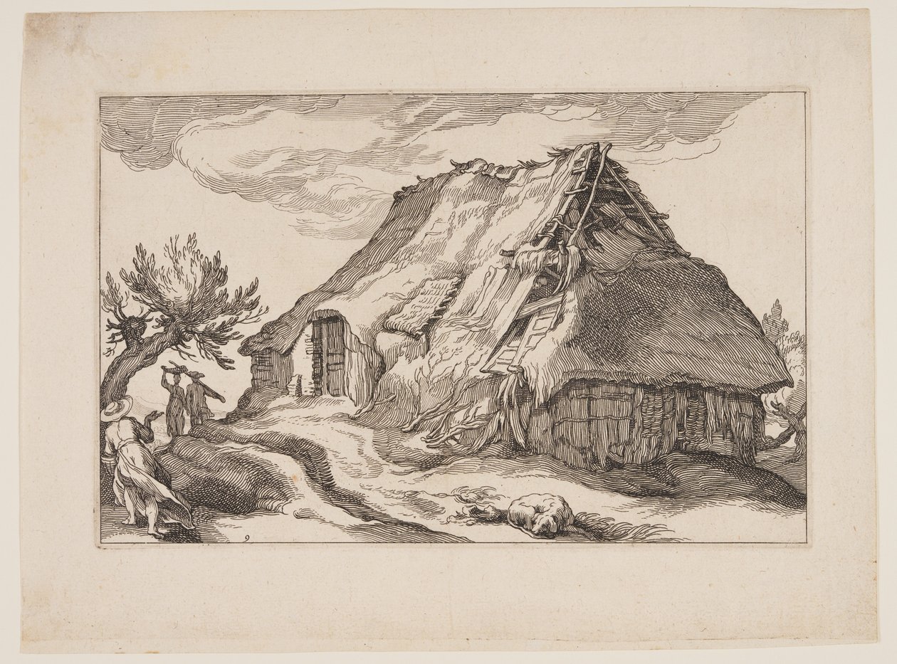 Planche 9, tirée de Paysages avec fermes - Boetius Adams Bolswert