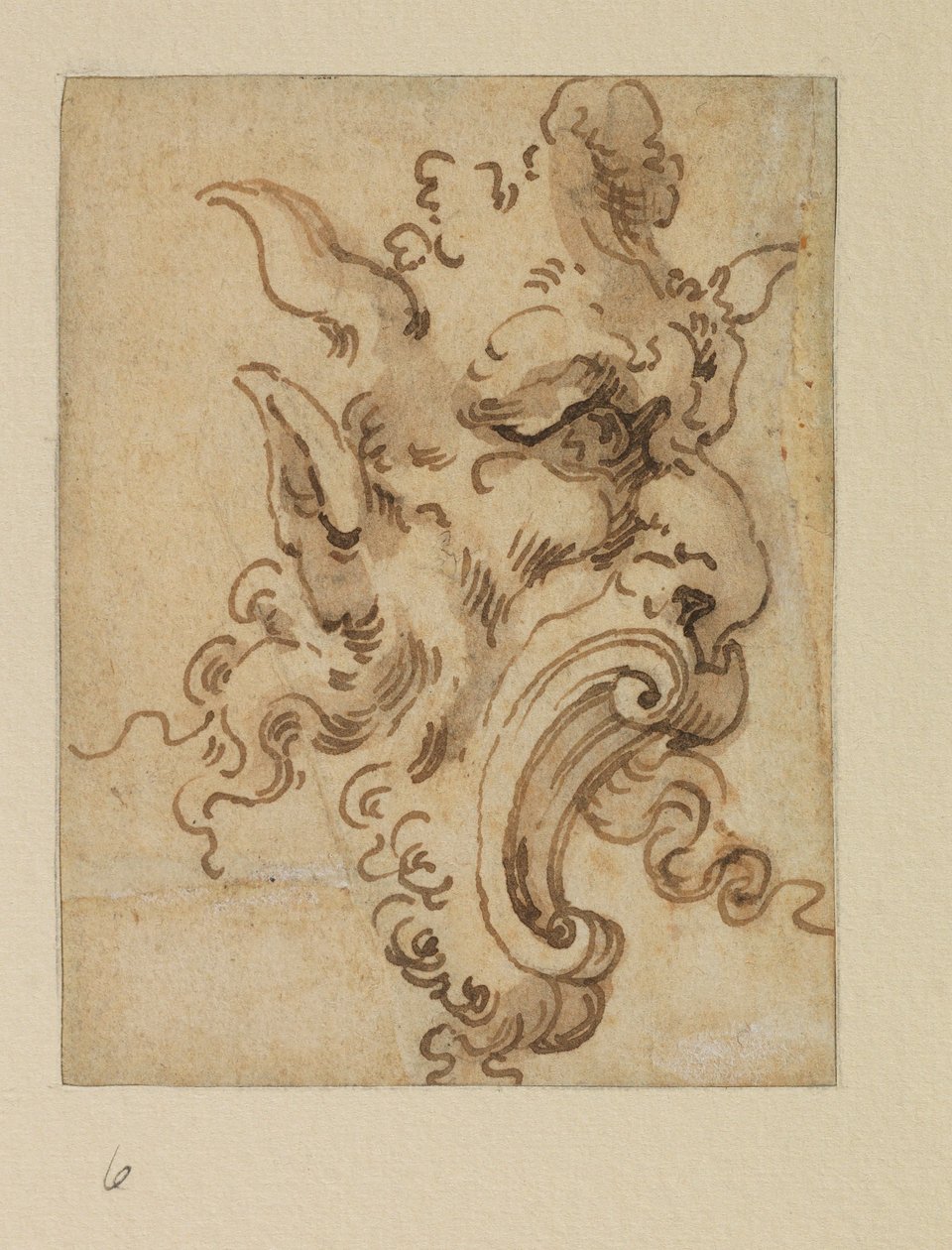 Masque grotesque, XVIIe siècle - Bolognese School