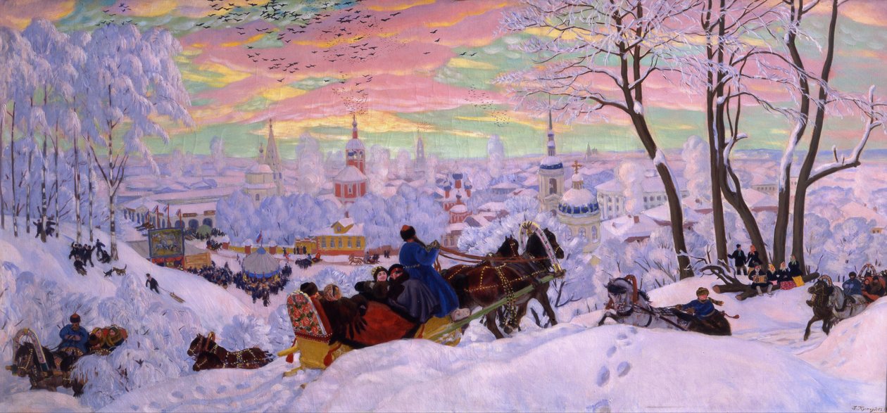 Mardi Gras - Boris Mikhailovich Kustodiev