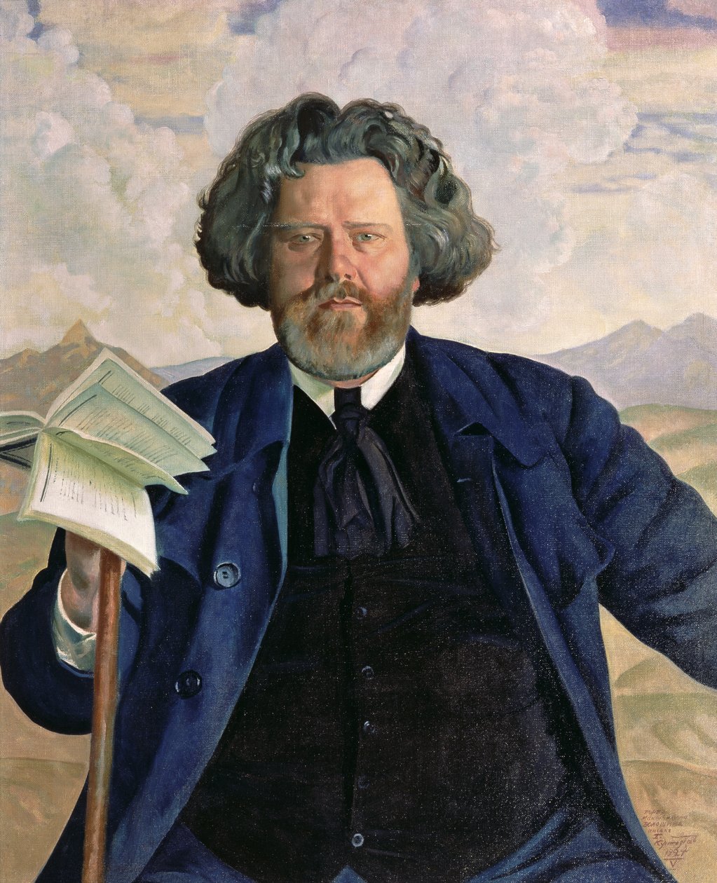 Portrait de Maximilian Voloshin (1877-1932) 1924 - Boris Mikhailovich Kustodiev