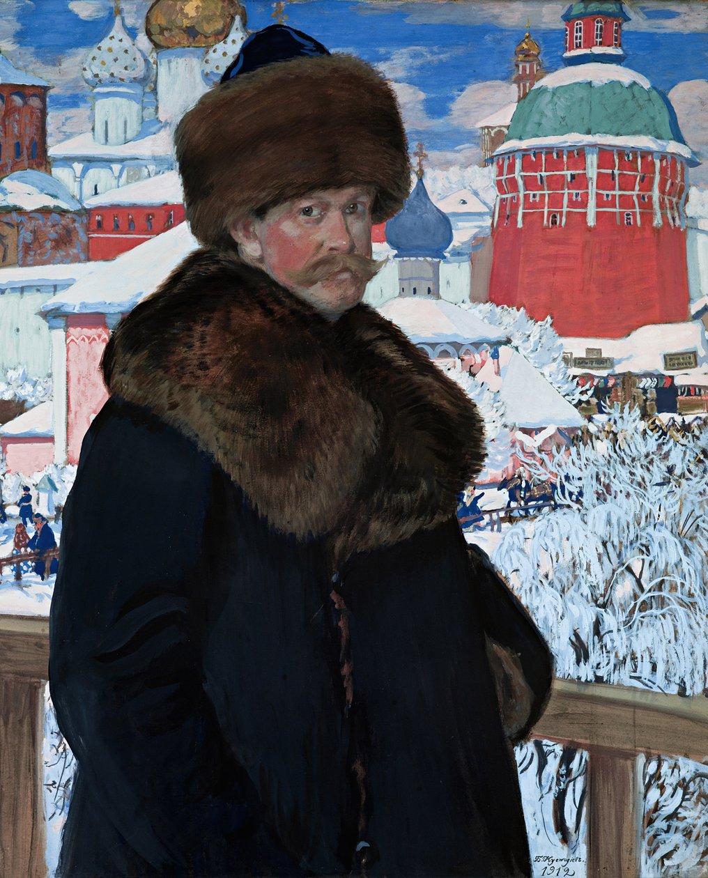Autoportrait, 1912 - Boris Mikhailovich Kustodiev