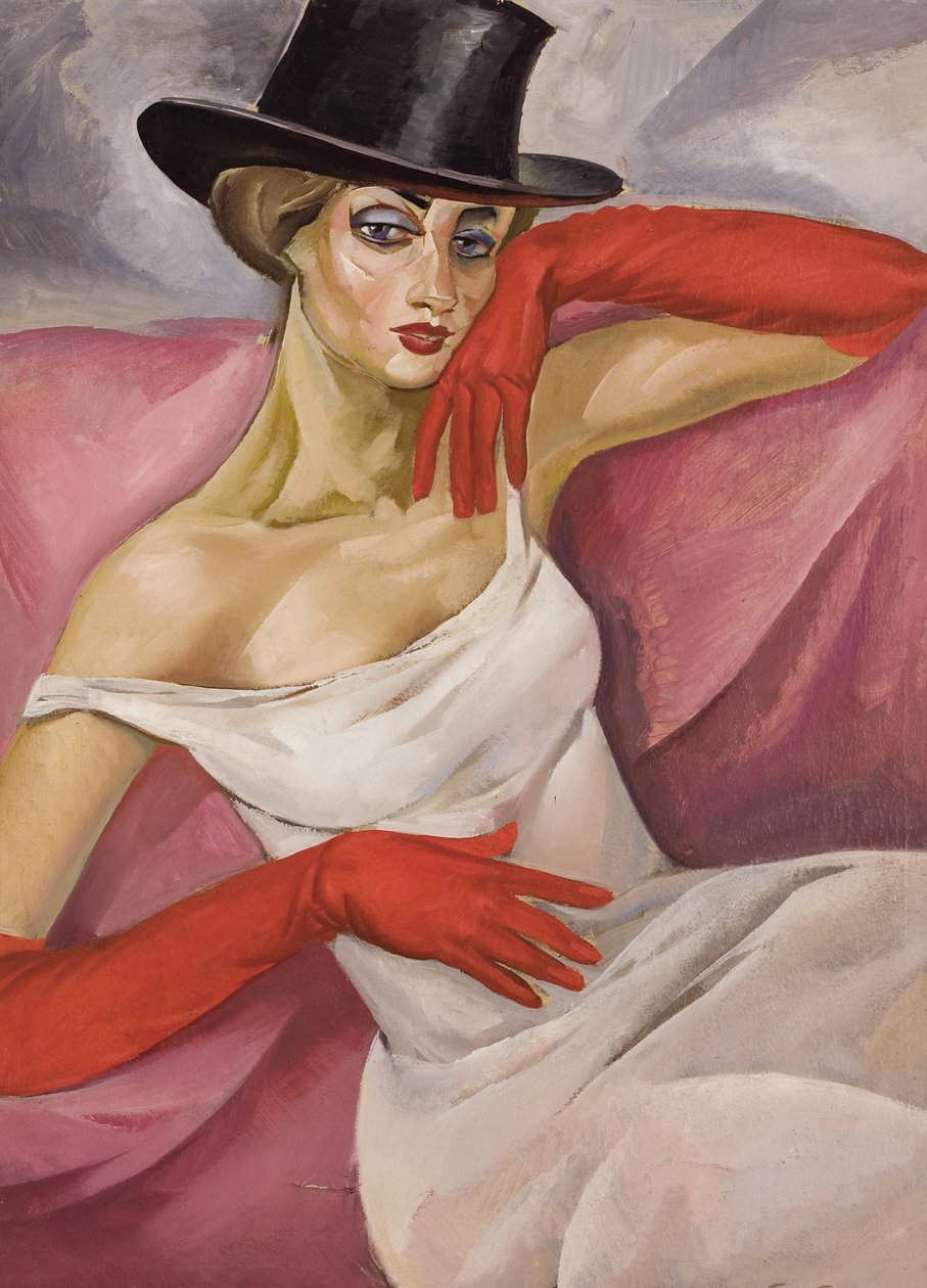 Dame au chapeau haut de forme - Boris Dmitrievich Grigoriev