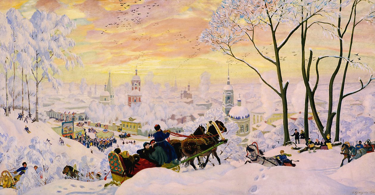 Maslenitsa - Boris Mikhailovich Kustodiev