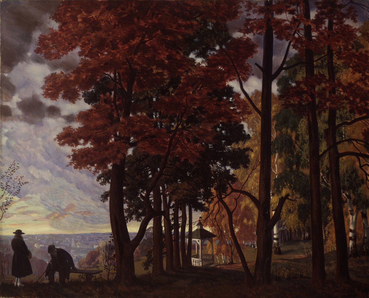 Automne, 1918 - Boris Mikhailovich Kustodiev