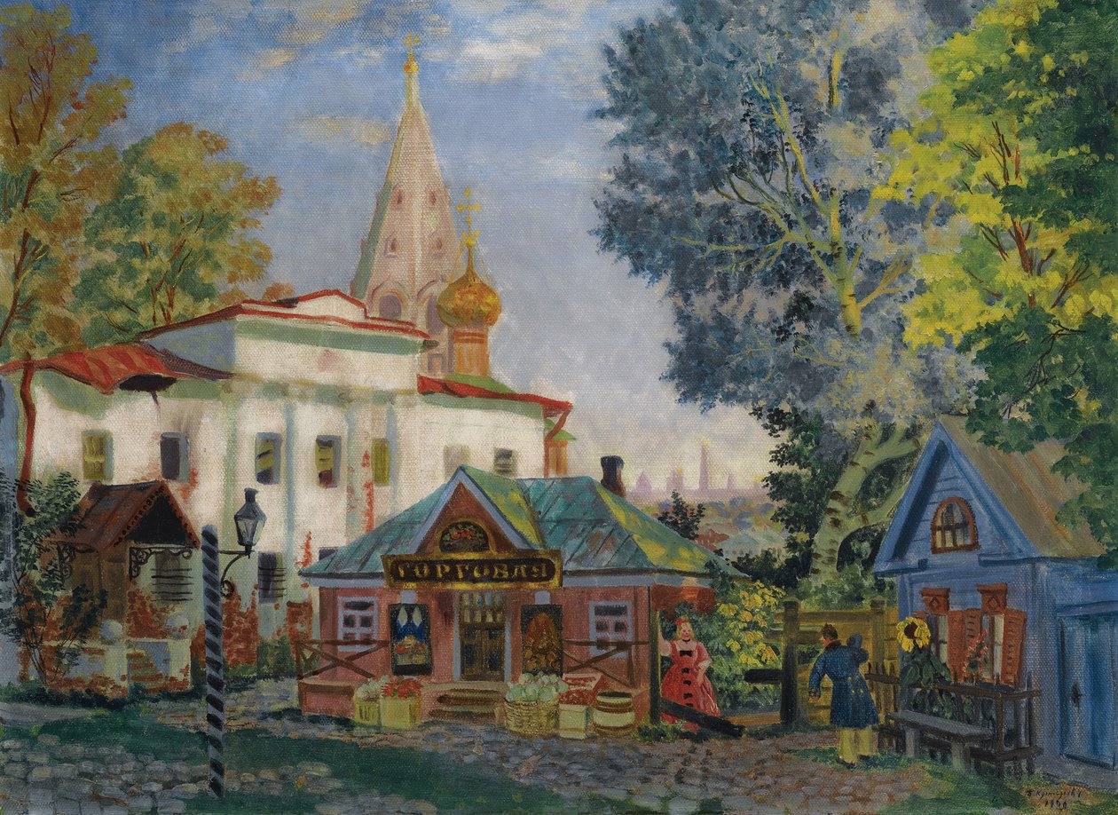 Dans la province, 1920 - Boris Mikhailovich Kustodiev