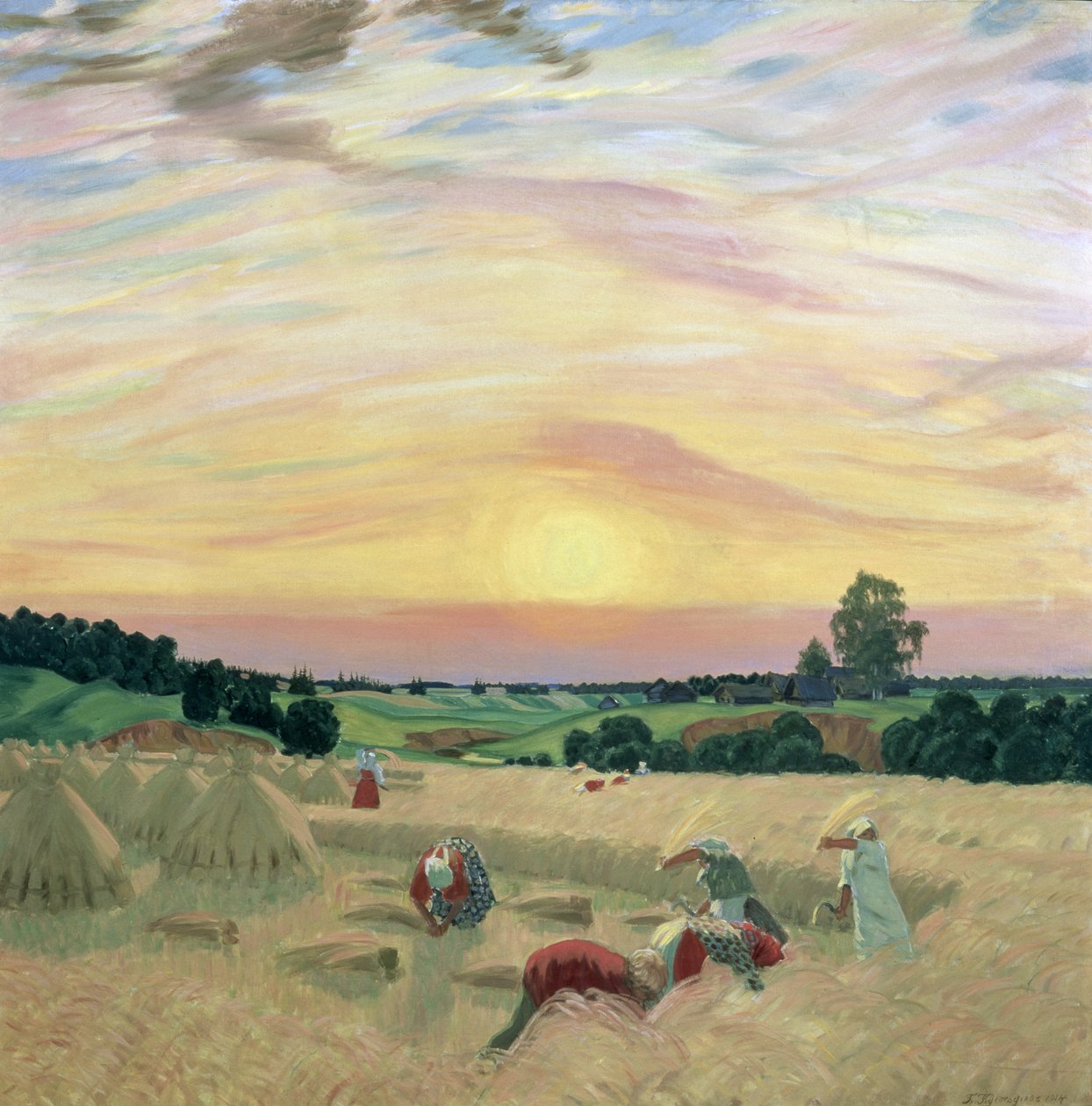 La Récolte, 1914 - Boris Mikhailovich Kustodiev