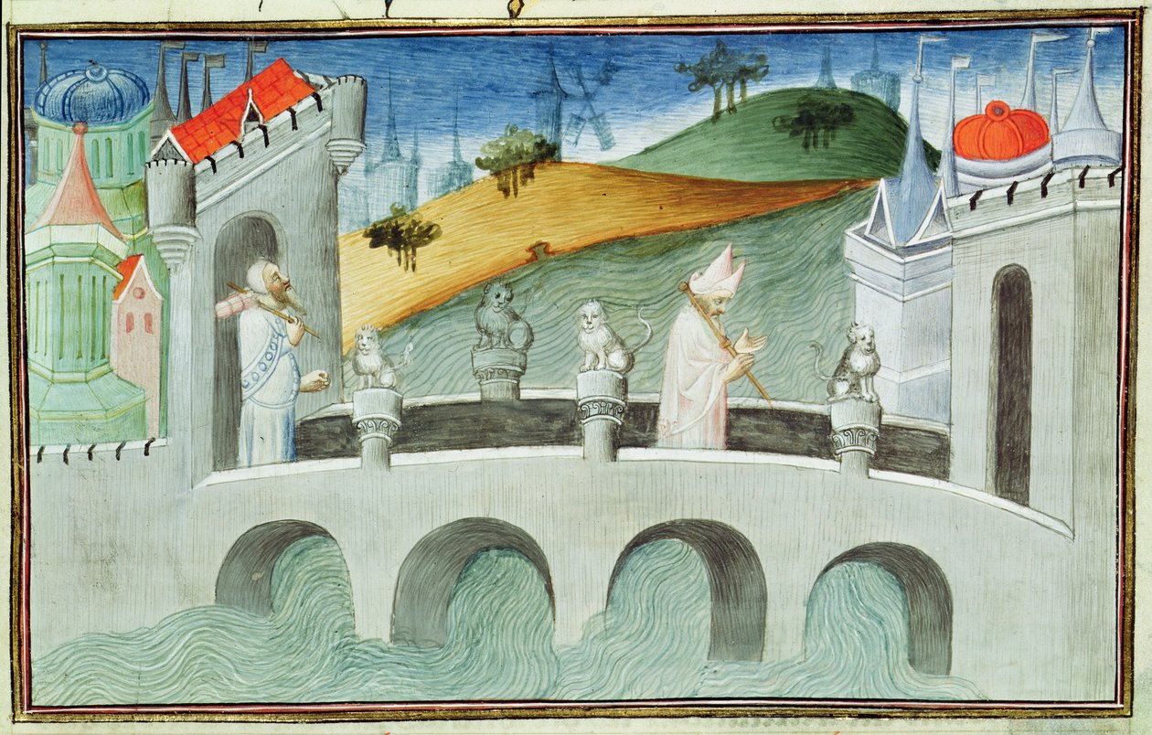 Ms 2810 f.49, Le pont sur le Lou-Keou, une province près de Pékin, du 