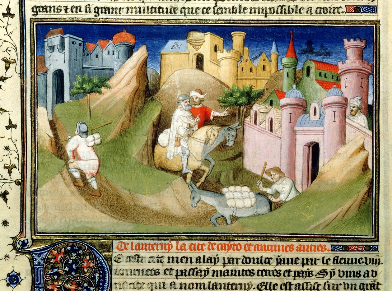 Ms Fr 2810 f.110v, Voyageurs à l
