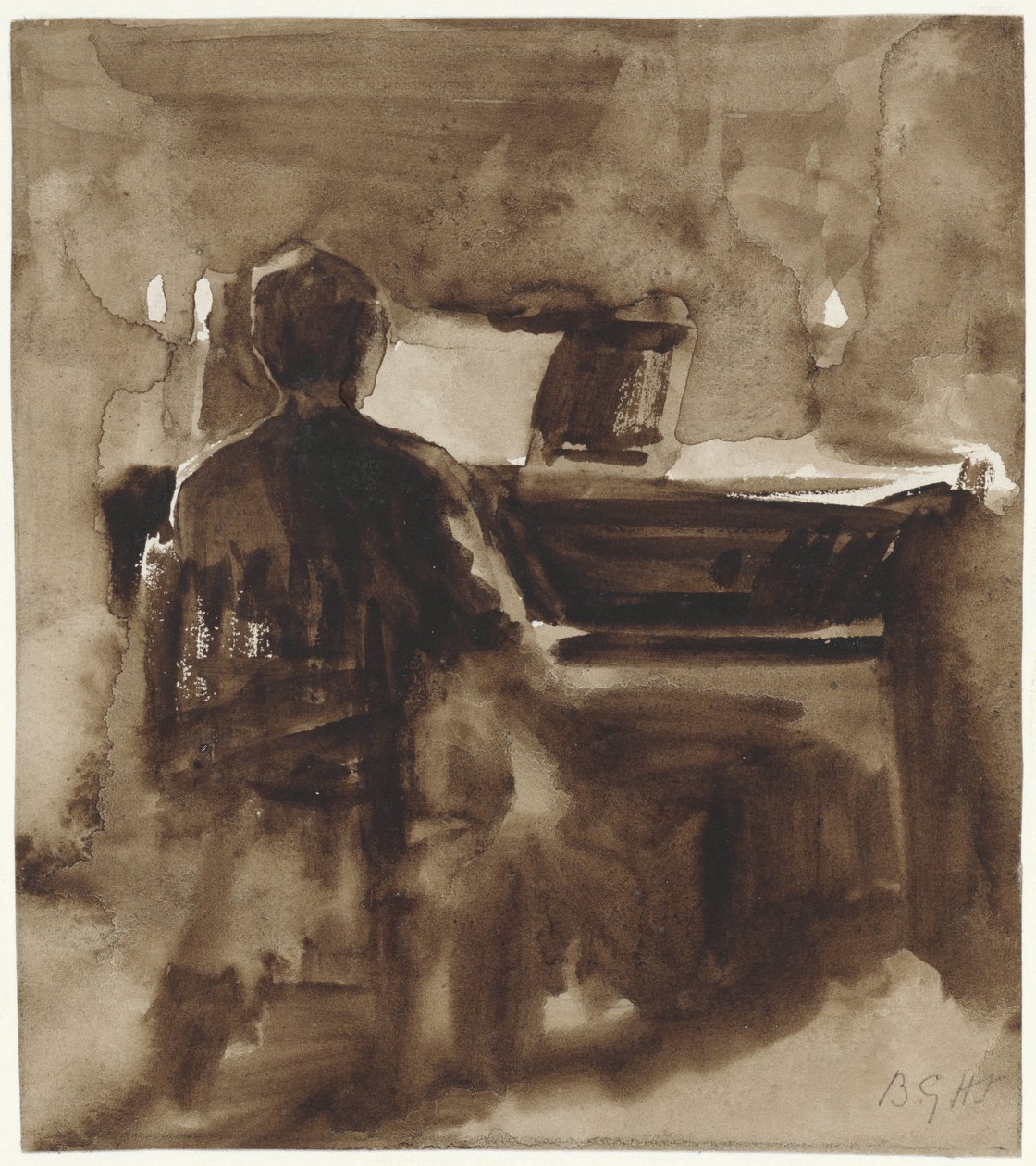 Pianiste à la lumière des bougies - Bramine Hubrecht