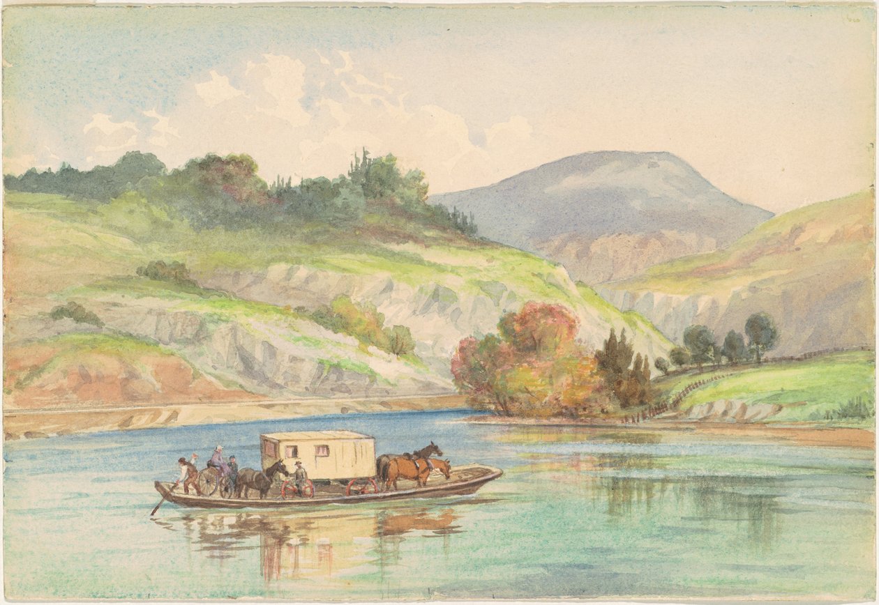 Traversée de la rivière James - British 19th Century